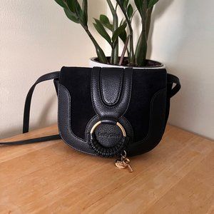 See by Chloé Crossbody Bag Black with Suade